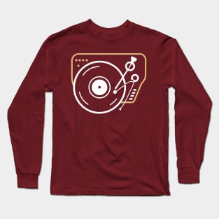 Retro Vintage Vinyl Record Player Turntable Long Sleeve T-Shirt